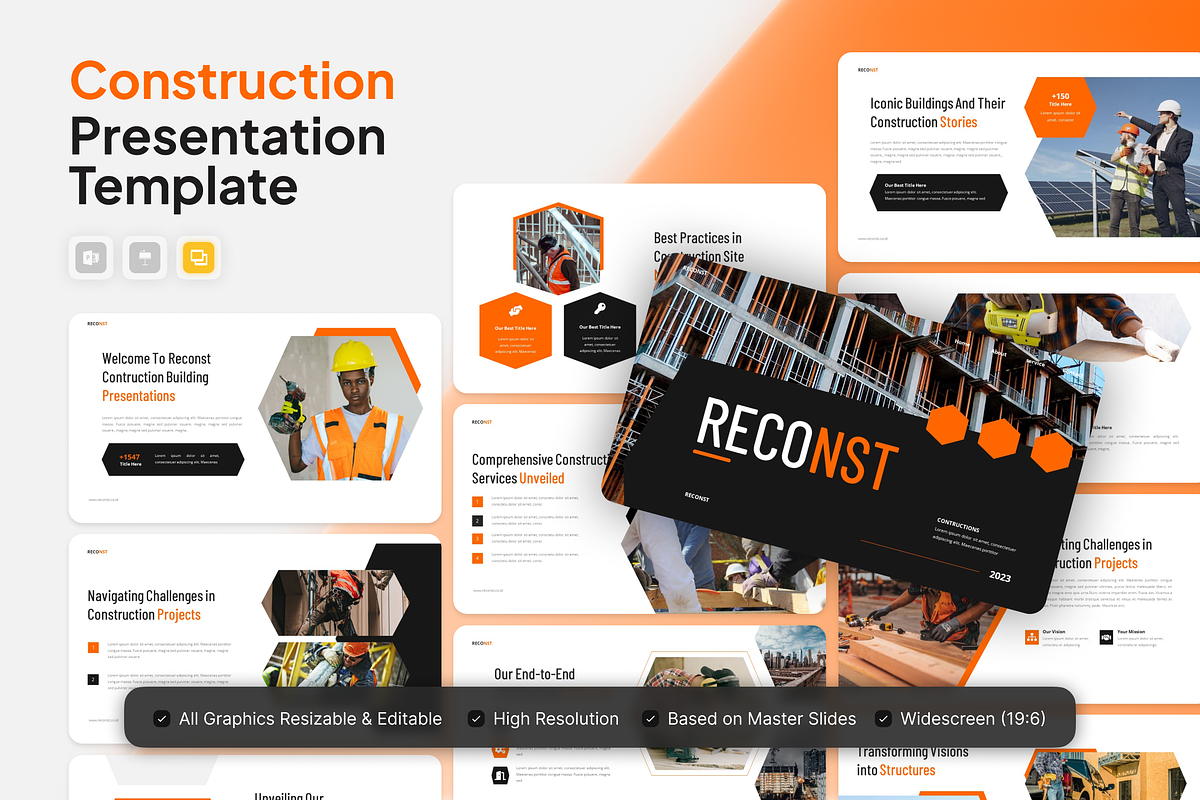 Construction Building Google Slide, a Presentation Template by Annora Studio (Photo 1 of 5)