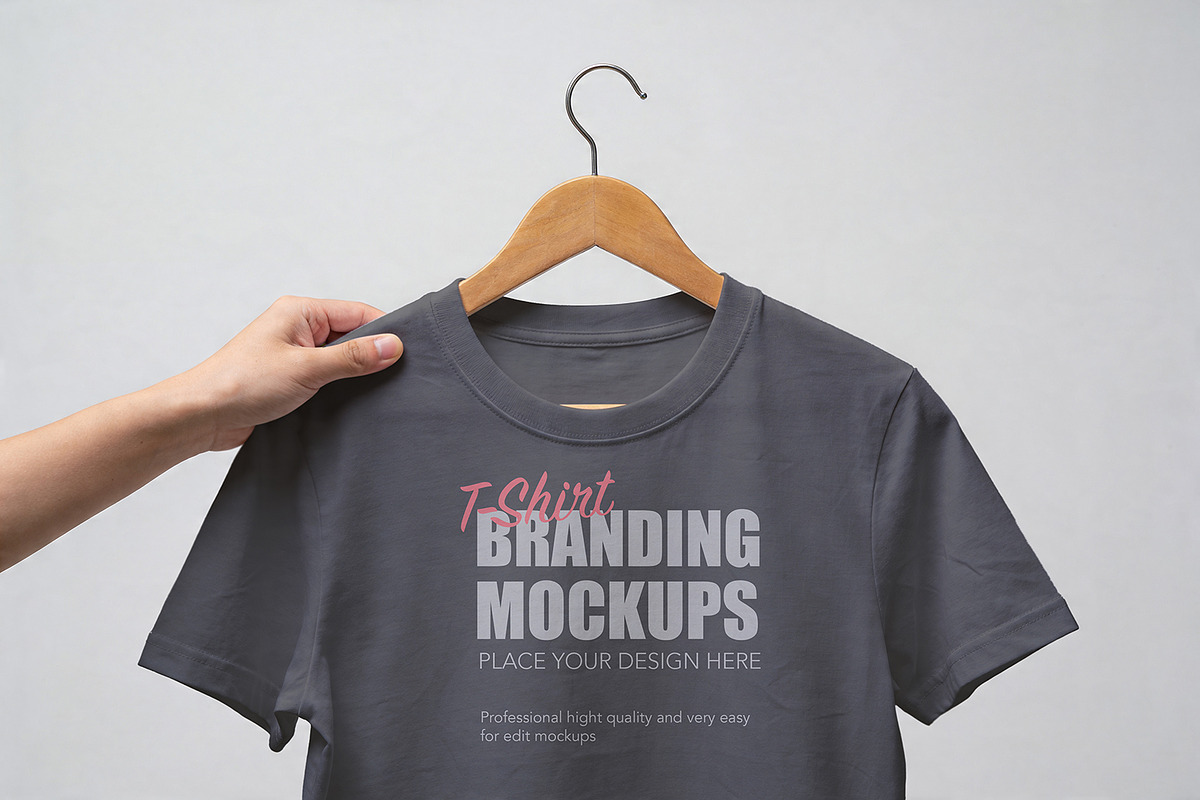 T-Shirt Branding Mockups, an Apparel Mockup by Dikarte.Store (Photo 2 of 9)