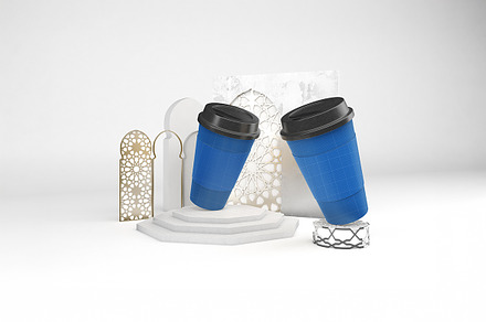 Arabic Coffee Cups Mockup