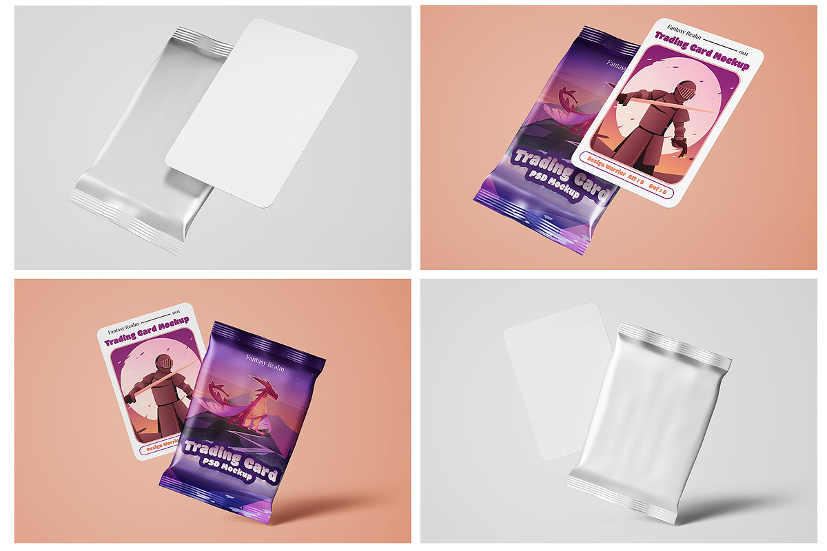 Trading Card Plastic Pack Mockup Set, a Packaging Mockup by Remnand Studio (Photo 11 of 12)