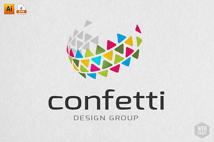 Confetti Design Logo Template