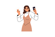 Happy people taking selfie together, a Person Illustration by PaperTrident (Thumbnail 6 of 6)