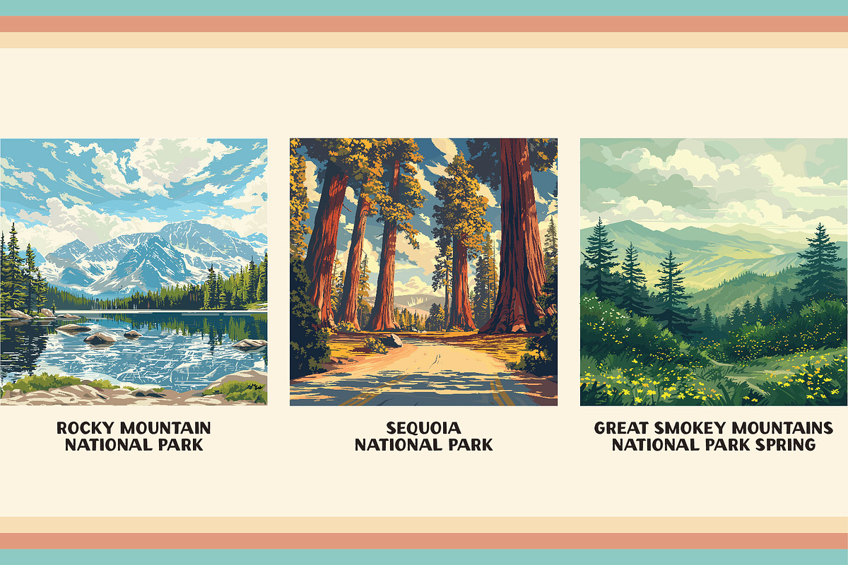 National Park Poster Illustrations, a Decorative Illustration by Vicarel Studios (Photo 20 of 23)