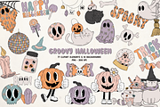 Groovy Pastel Halloween Clipart, a Graphic by Murphy & Frank (Thumbnail 1 of 9)