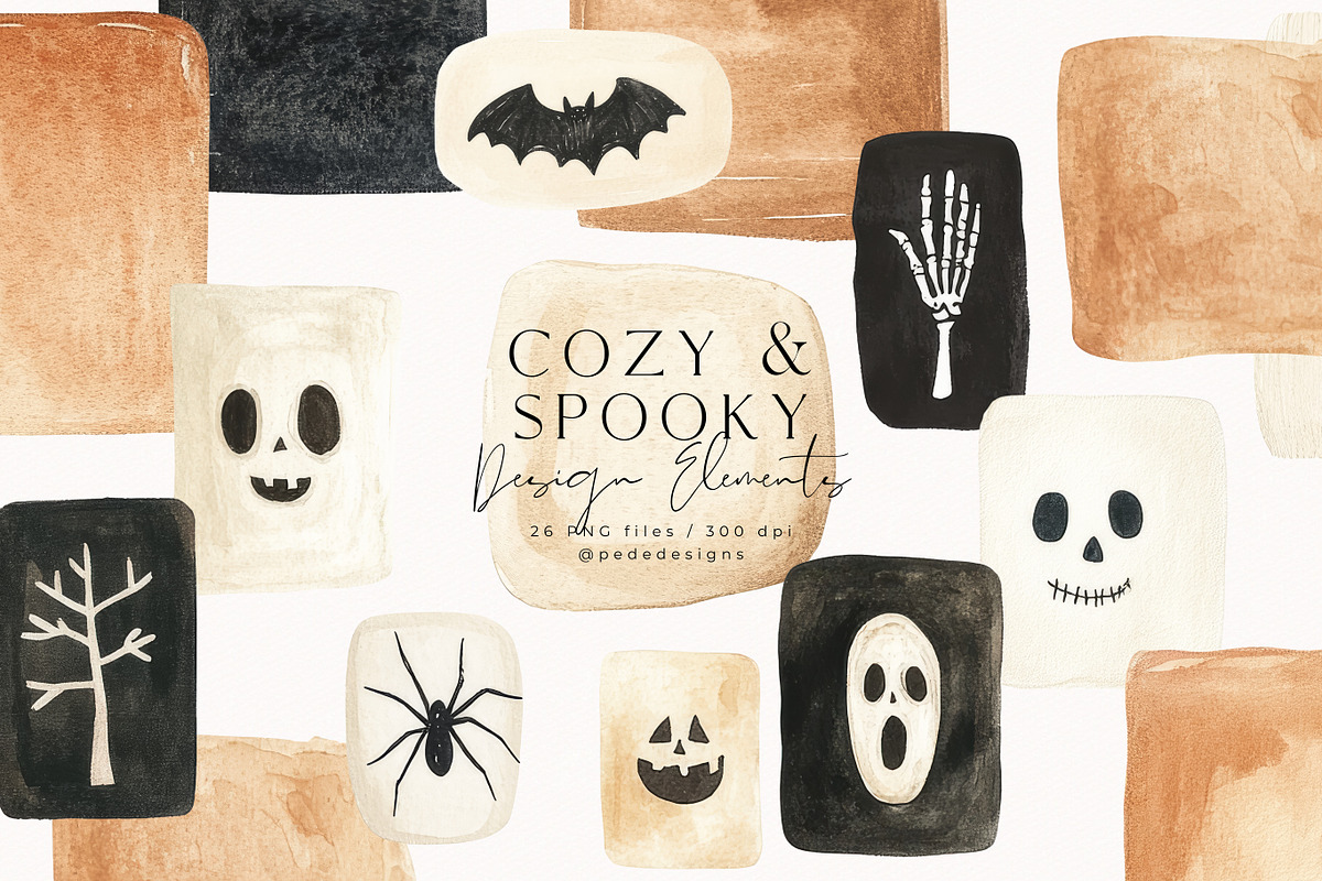 Cozy & Spooky Collection, a Seasonal Illustration by PeDe Designs (Photo 25 of 30)