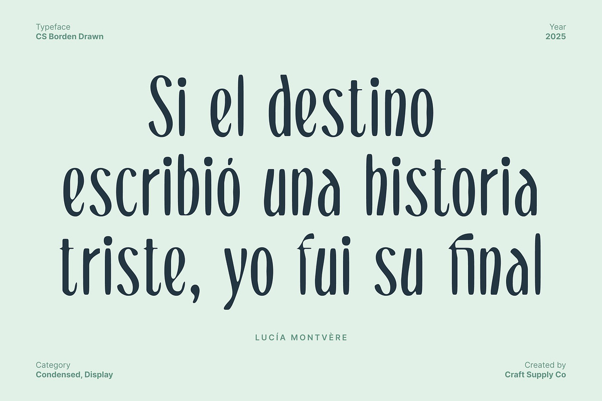 CS Borden Drawn, a Sans Serif Font by Craft Supply Co. (Photo 3 of 8)