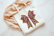 Coquette Leopard Bow Png, Bow shirt, an Illustration by Watercolor design (Thumbnail 3 of 3)