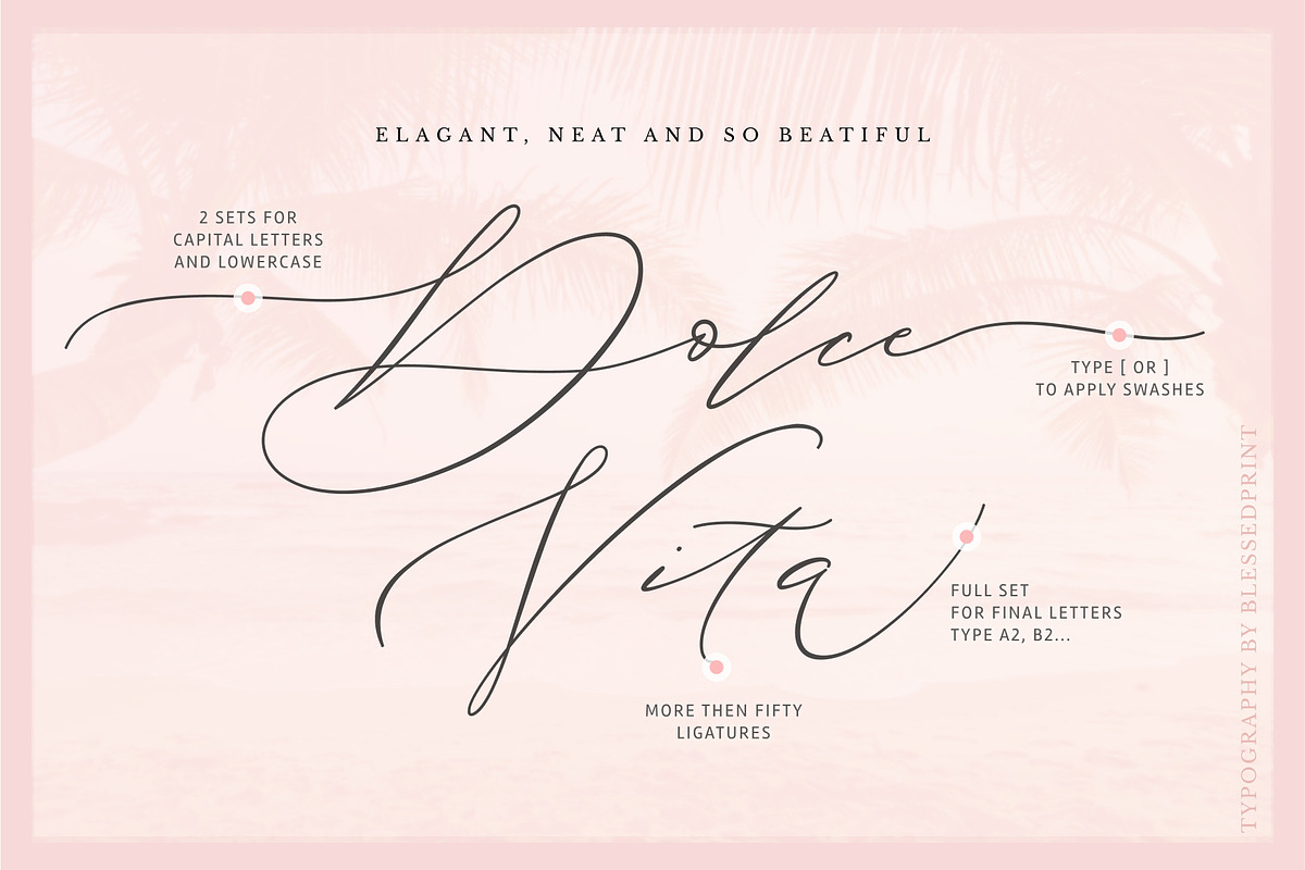 DolceVita - templett & corjl license, a Script Font by Blessed Print (Photo 3 of 13)