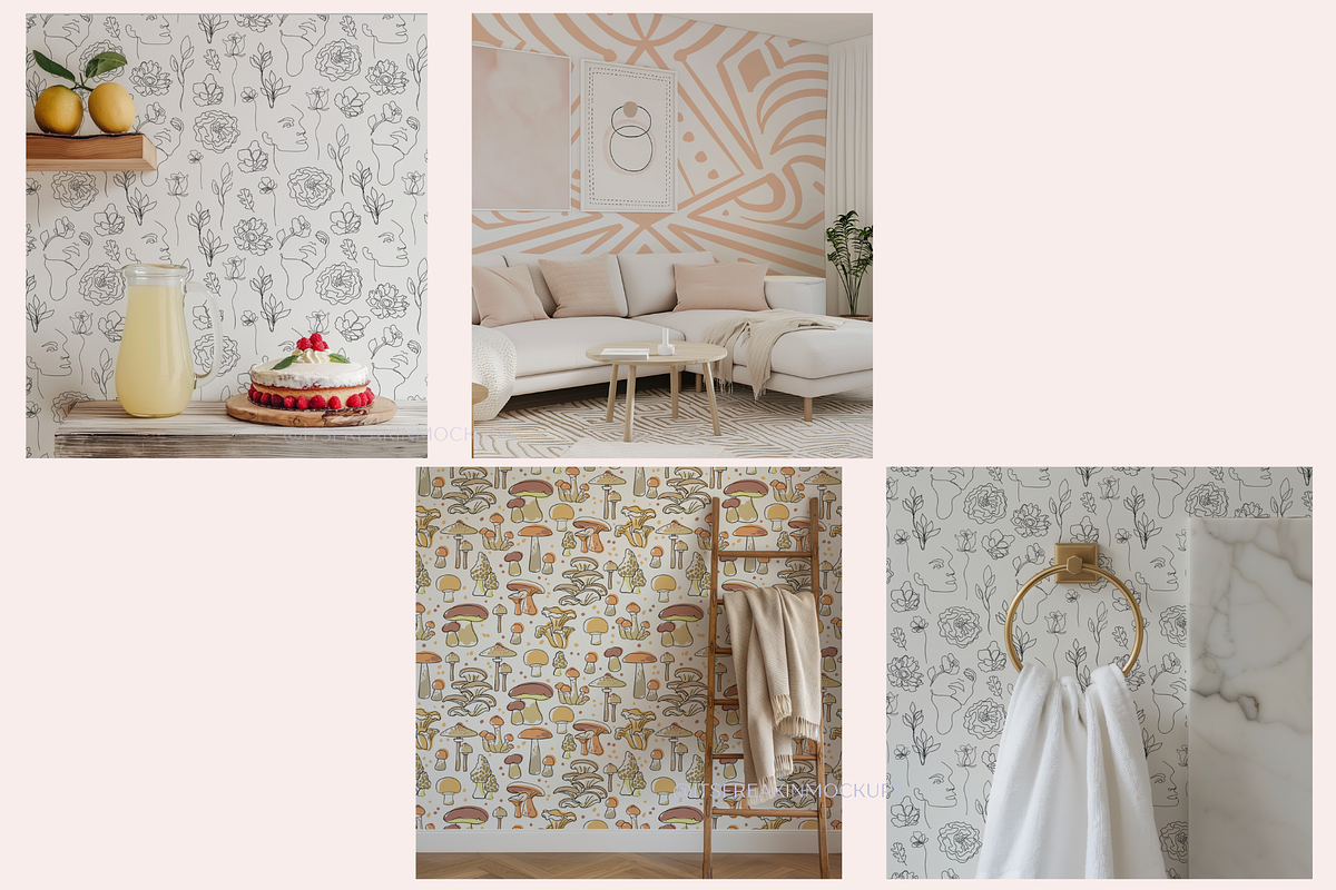70 PSD Wallpaper Mockup Bundle, a Household Mockup by ItsFreakinMockups (Photo 2 of 17)