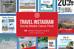 Travel Canva Instagram Pack
