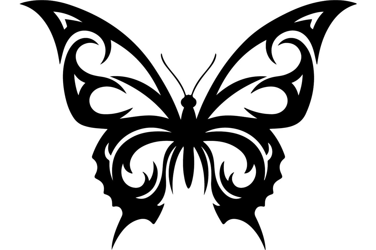 Elegant Butterfly Silhouette, an Object Graphic by Designer_Momina (Photo 11 of 18)