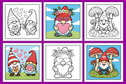 Love Gnome Day Coloring Pages, a Decorative Illustration by Coco Bloom (Thumbnail 2 of 5)