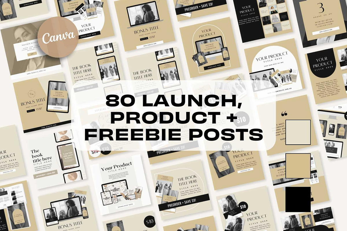 80 Launch Posts - Luxury CEO, a Social Media Template by Freedom Business Shop (Photo 1 of 11)
