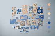 Trendy Retro Floral Patterns, a Pattern Graphic by Tiger and Flower (Thumbnail 16 of 20)