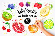 Fruit Watercolor Collection, an Object Graphic by Sonya Illustrations (Thumbnail 1 of 7)