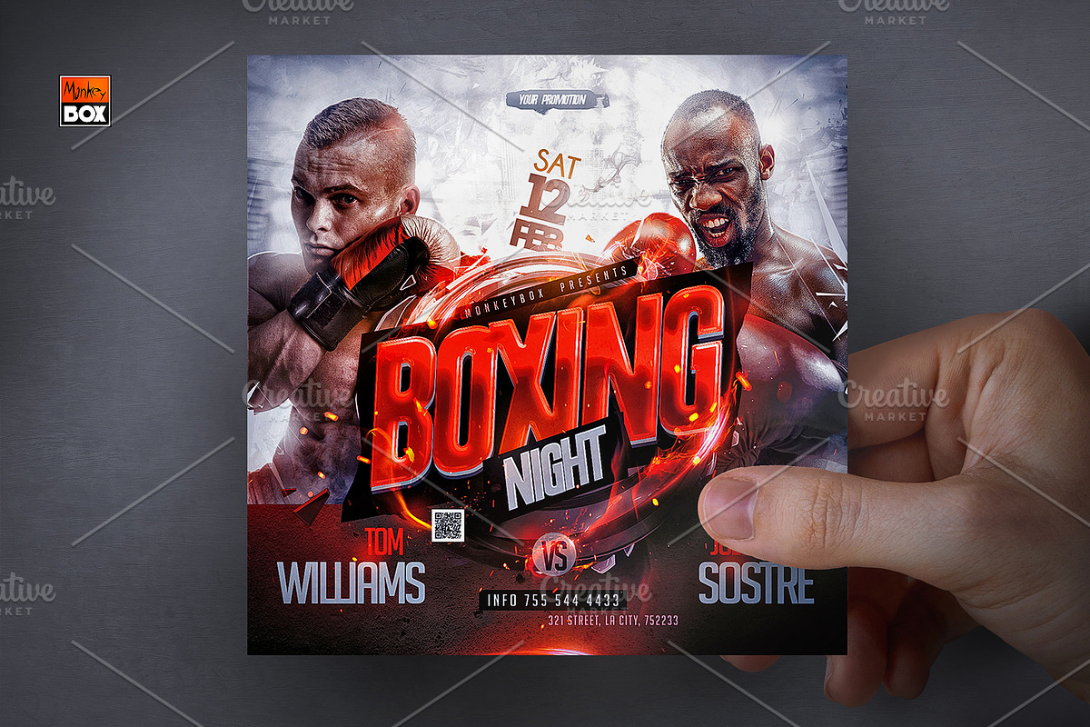 Flyer Boxing Template, a Flyer Template by MonkeyBOX (Photo 4 of 4)