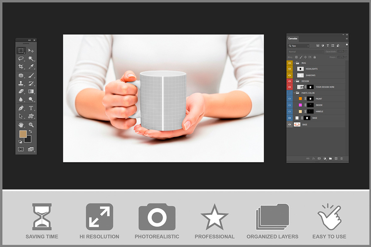 Ceramic Mug Mockup PSD, a Mockup by Bruno's Shop (Photo 3 of 4)