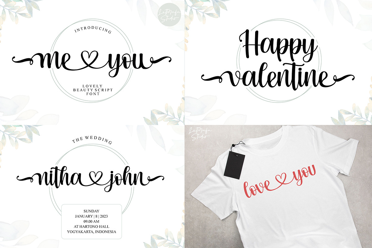 VALENTINE FONT BUNDLE, a Handwritten Font by Letterafa Studio (Photo 3 of 16)