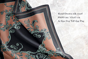 Baroque Floral Arabesque Silk Scarf, an Object Graphic by ilustrinna (Thumbnail 3 of 6)