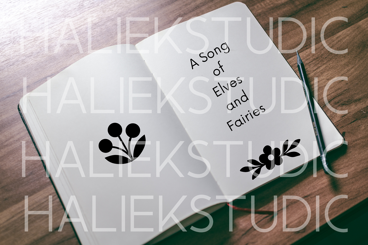 55 Floral Flourishes Procreate Stamp, a Brush Add-On by HalieKStudio (Photo 9 of 9)