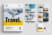 Travel & Explore Magazine Template, a Magazine Template by Cleffon_Graphic_Studio (Thumbnail 1 of 11)