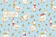Christmas Goose Pattern, a Pattern Graphic by SirenaArt (Thumbnail 9 of 16)