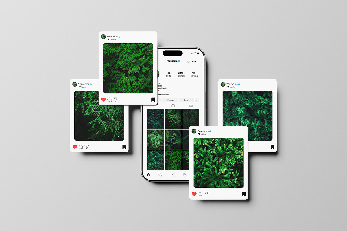 Social Media Instagram Mockup, a Product Mockup by AKMAL STUDIO (Photo 2 of 5)