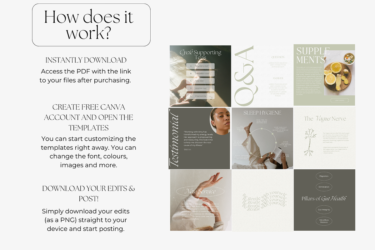 Wellness Instagram Template Bundle, a Social Media Template by digitaldispositions (Photo 9 of 9)