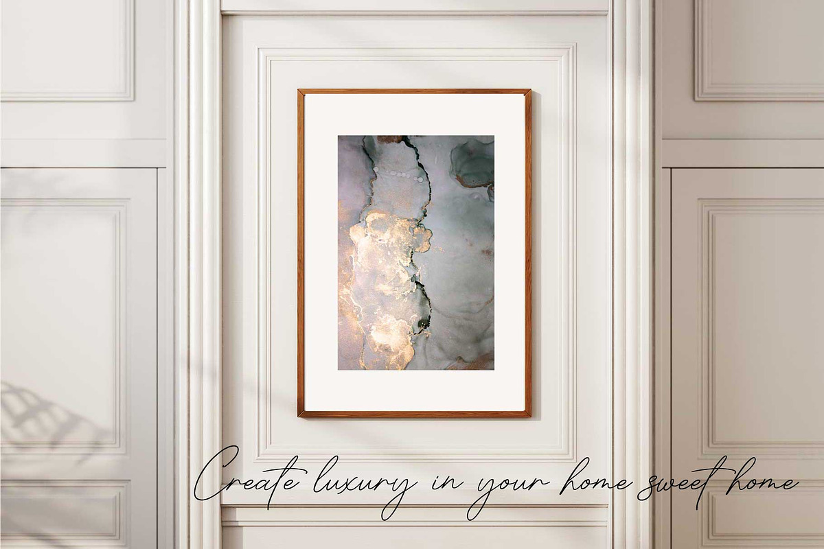 Golden green watercolor textures, a Background Graphic by Soul Art (Photo 8 of 11)