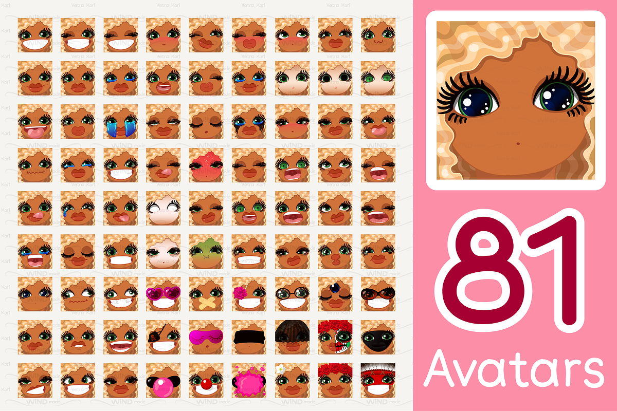 vector BIG avatars SET, a Templates & Theme by WINDmade (Photo 36 of 40)