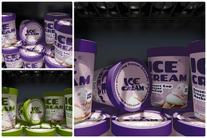 Ice Cream Dessert Cup Freezer Mockup, a Cups & Container Mockup by Unerispace