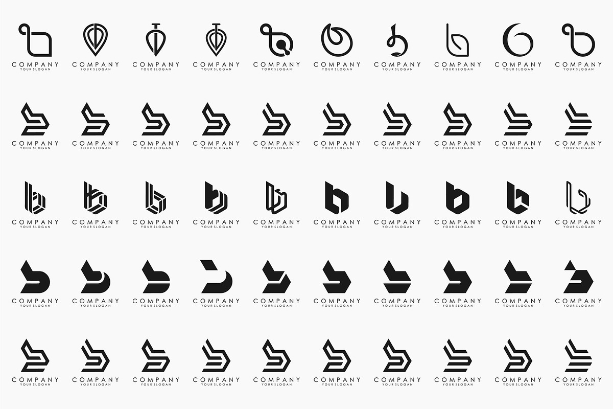 set of letter B logo design vector, a Branding & Logo Template by BARONSTD (Photo 2 of 4)