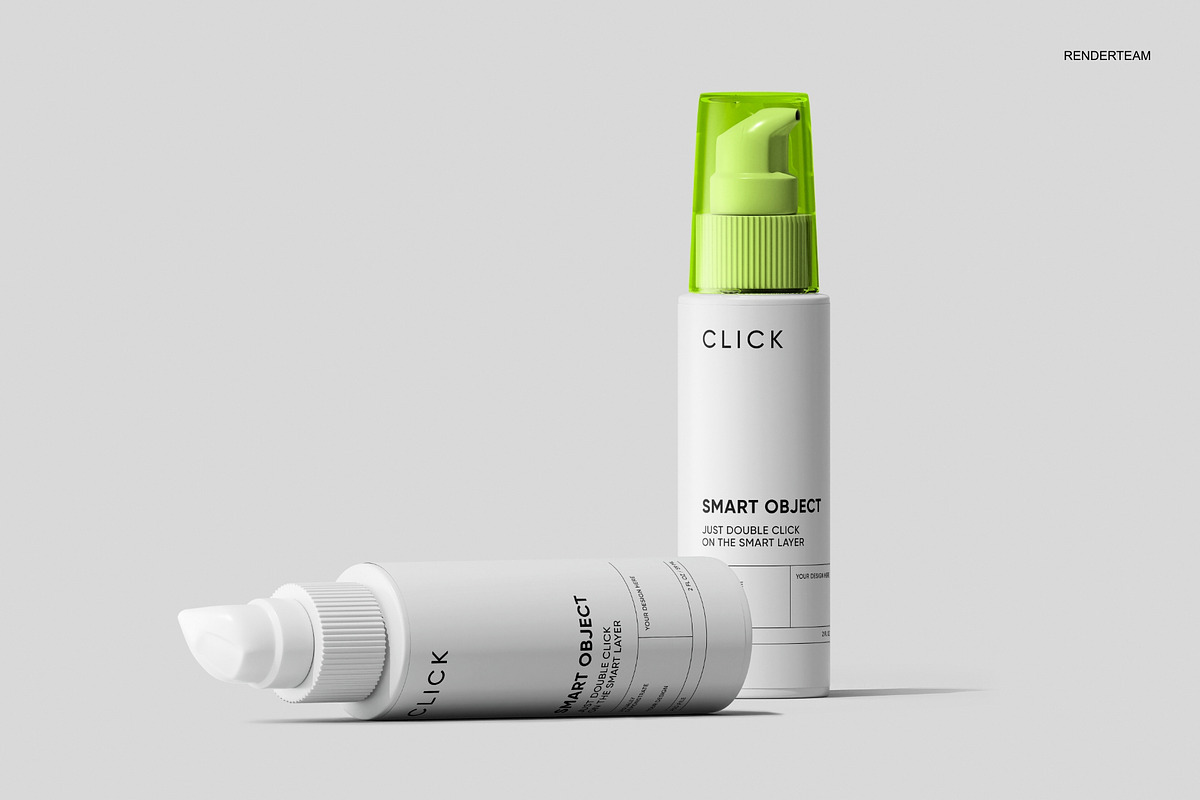 Pump Bottle Mockup Set, a Product Mockup by Renderteam (Photo 7 of 16)
