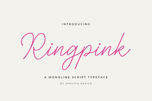 Ringpink - Monoline Script Font