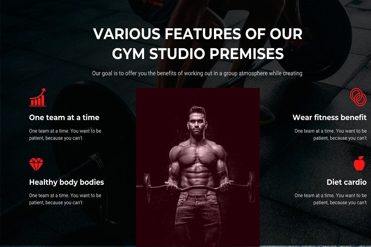 Fitness & Gym Presentation Template, a Presentation Template by RAHMAT (Photo 4 of 5)
