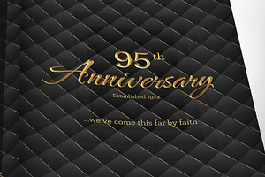 Gold Black Anniversary Program Word