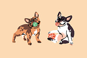 French bulldogs set + sticker pack, an Animal Illustration by PaperTrident (Thumbnail 11 of 11)