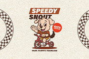 Retro Puppy Mascot Bundle, an Animal Illustration by Tekuni (Thumbnail 2 of 12)