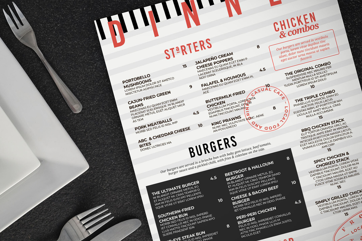 Menu Template, a Flyer Template by BrandPacks (Photo 3 of 6)