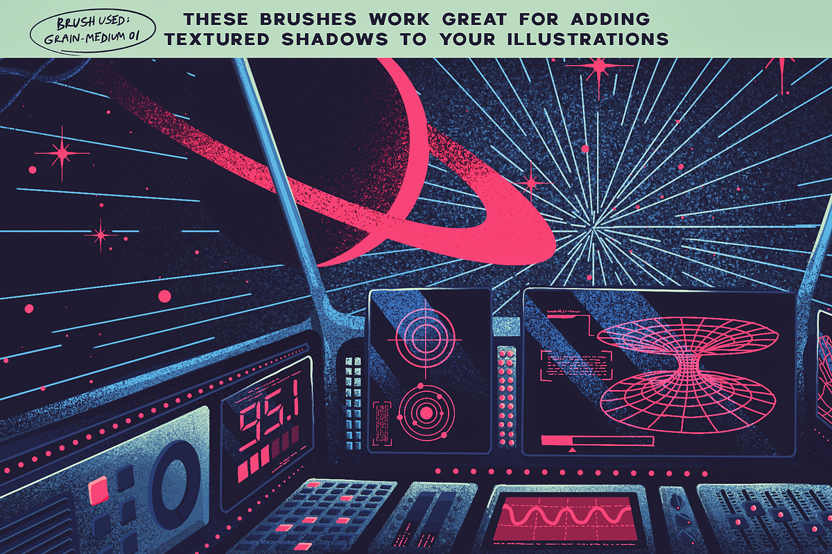 Grain Volume 2 Procreate brushes preview 3