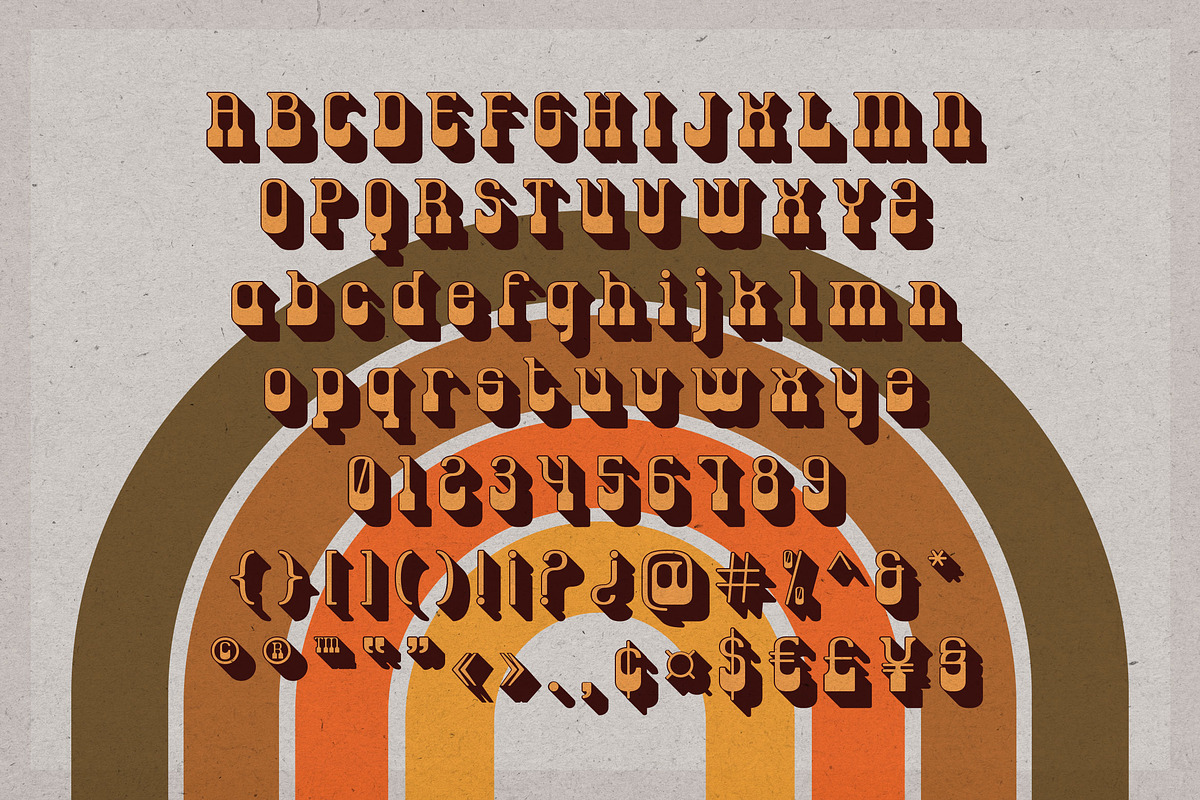 Champione | Retro Font with Extrude, a Serif Font by Almeera Std (Photo 3 of 12)