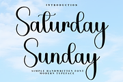 Saturday Sunday, a Handwritten Font by InermediaSTUDIO (Thumbnail 1 of 8)