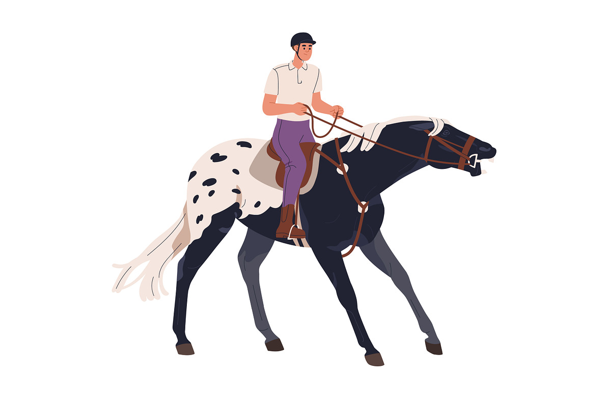 Disobedient horses with riders set, an Animal Illustration by Good Studio (Photo 4 of 8)