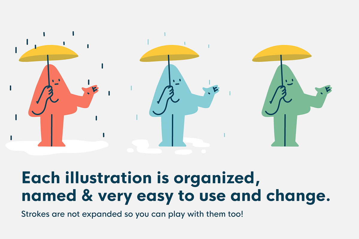 Theo - illustration pack, an Illustration by Ivan Mesaros (Photo 3 of 8)