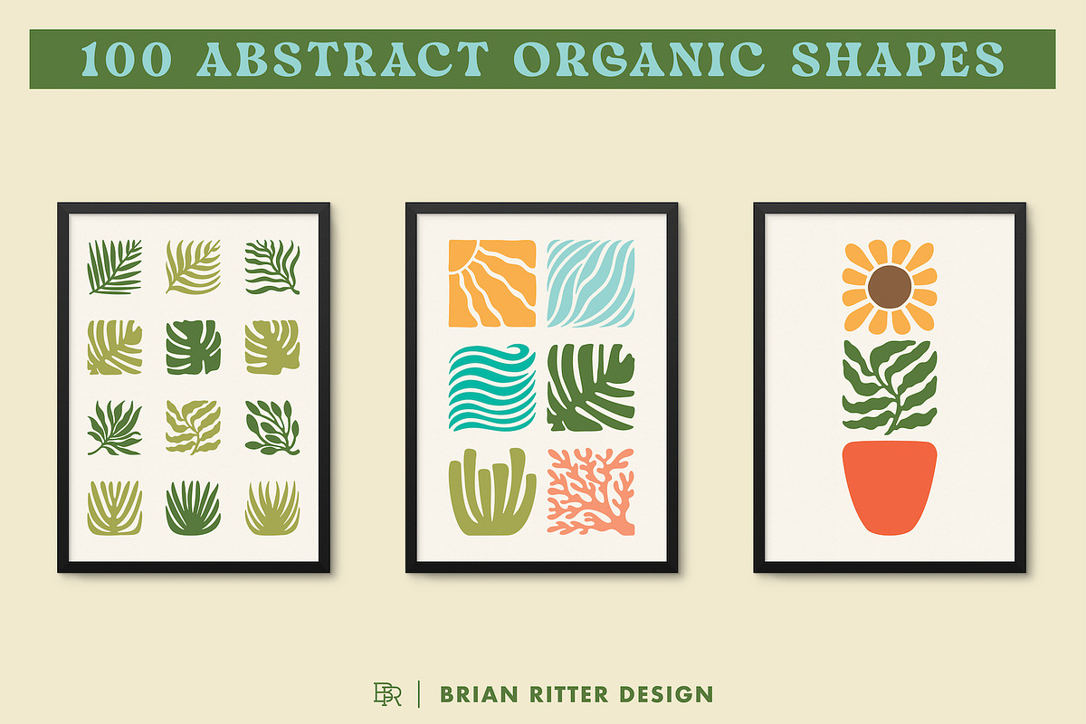 100 Abstract Organic Shapes, an Object Graphic by Brian Ritter Design (Photo 3 of 6)
