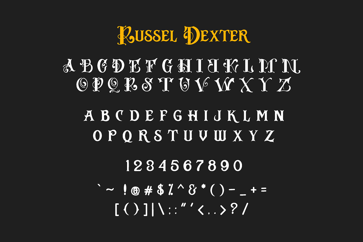 Russel Dexter - Retro Vintage Font, a Blackletter Font by StringLabs (Photo 7 of 7)