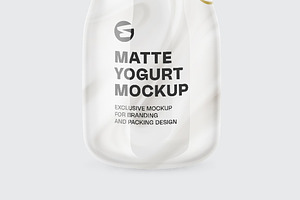 Matte Yogurt Bottle Mockup