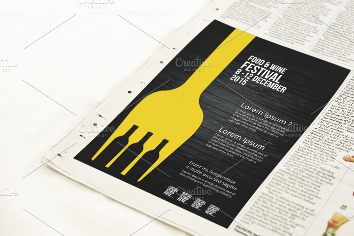 Food Festival Flyer, a Flyer Template by Awns Creators (Photo 1 of 2)