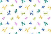 Animals balloons set + backgrounds, an Animal Illustration by PaperTrident (Thumbnail 7 of 8)