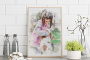 Dog Watercolor Photo Effect, an Action Add-On by Photoshop Action (Thumbnail 7 of 19)